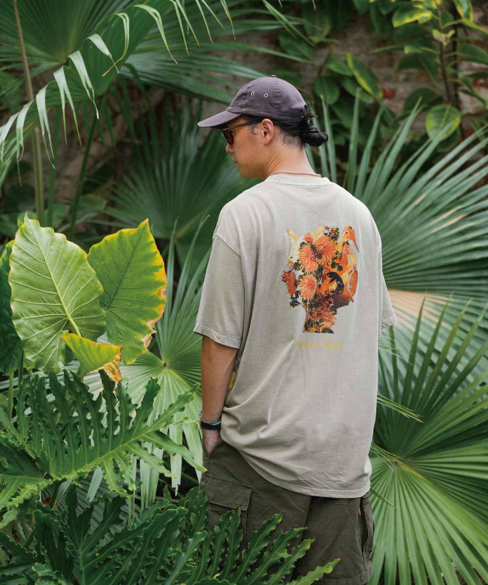 水洗印花上衣 THE HANA-01 WASHED TEE