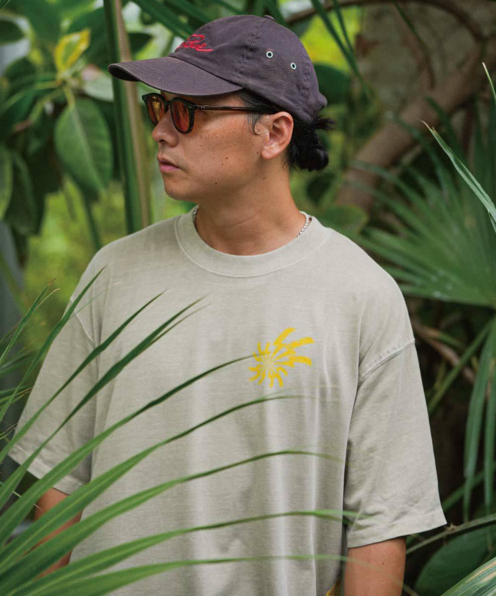 水洗印花上衣 THE HANA-01 WASHED TEE