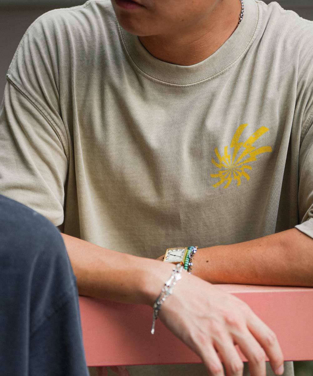 水洗印花上衣 THE HANA-01 WASHED TEE