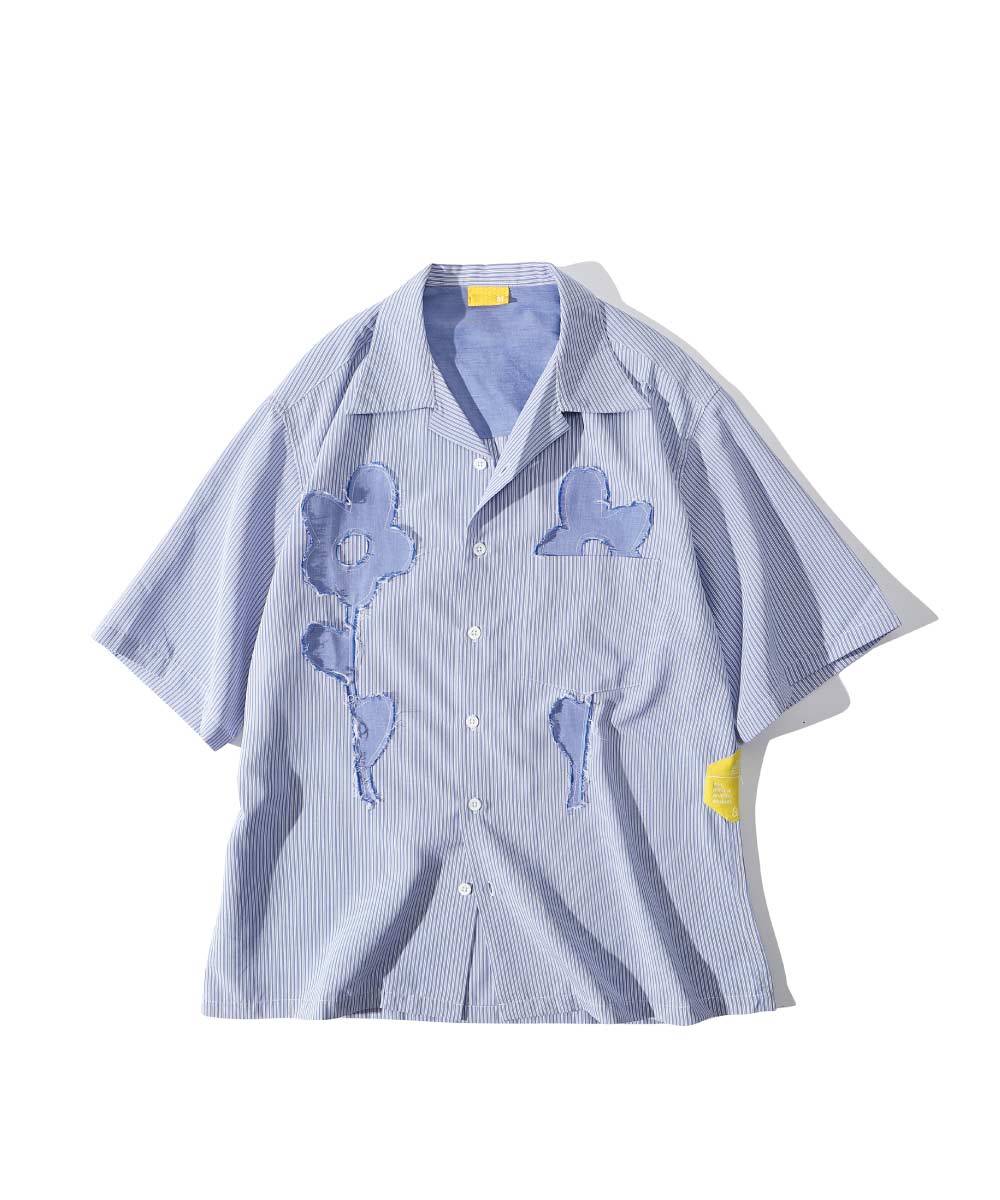 條紋開領襯衫 3S Flower Shirt