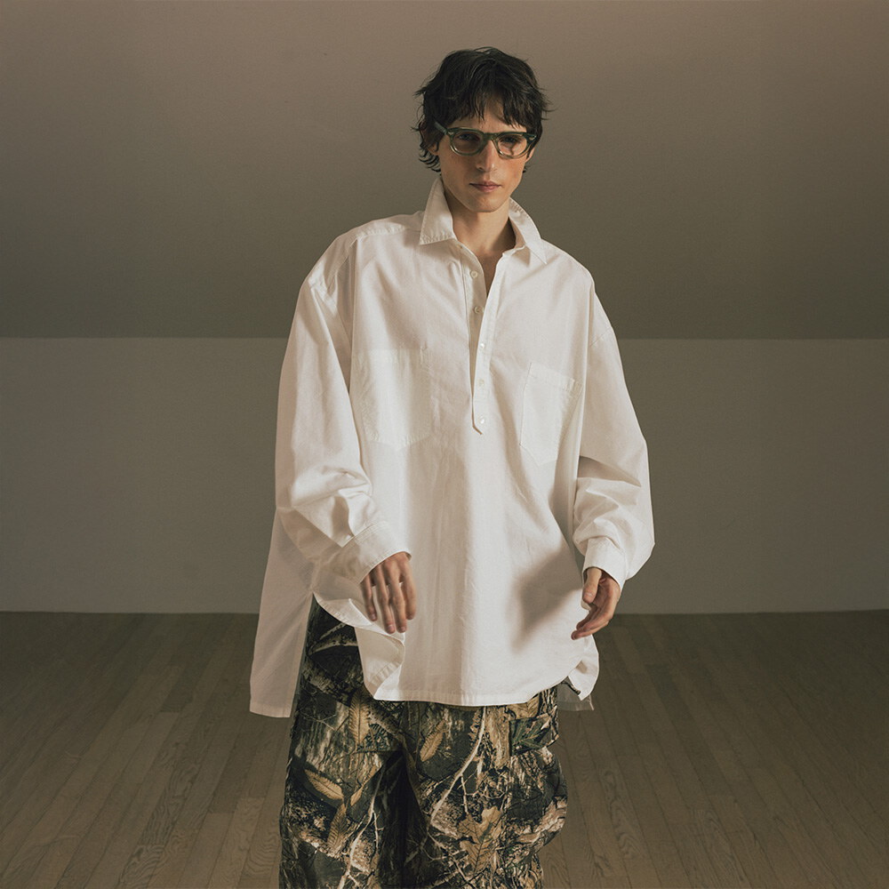 側開衩套頭襯衫 Pullover Side Slit Shirt