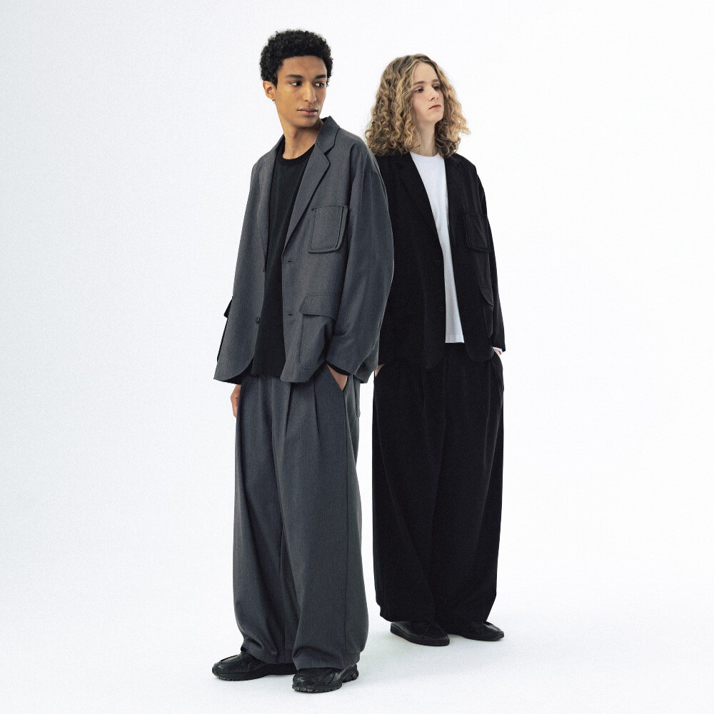 異材質長褲 Mix Structured Trousers