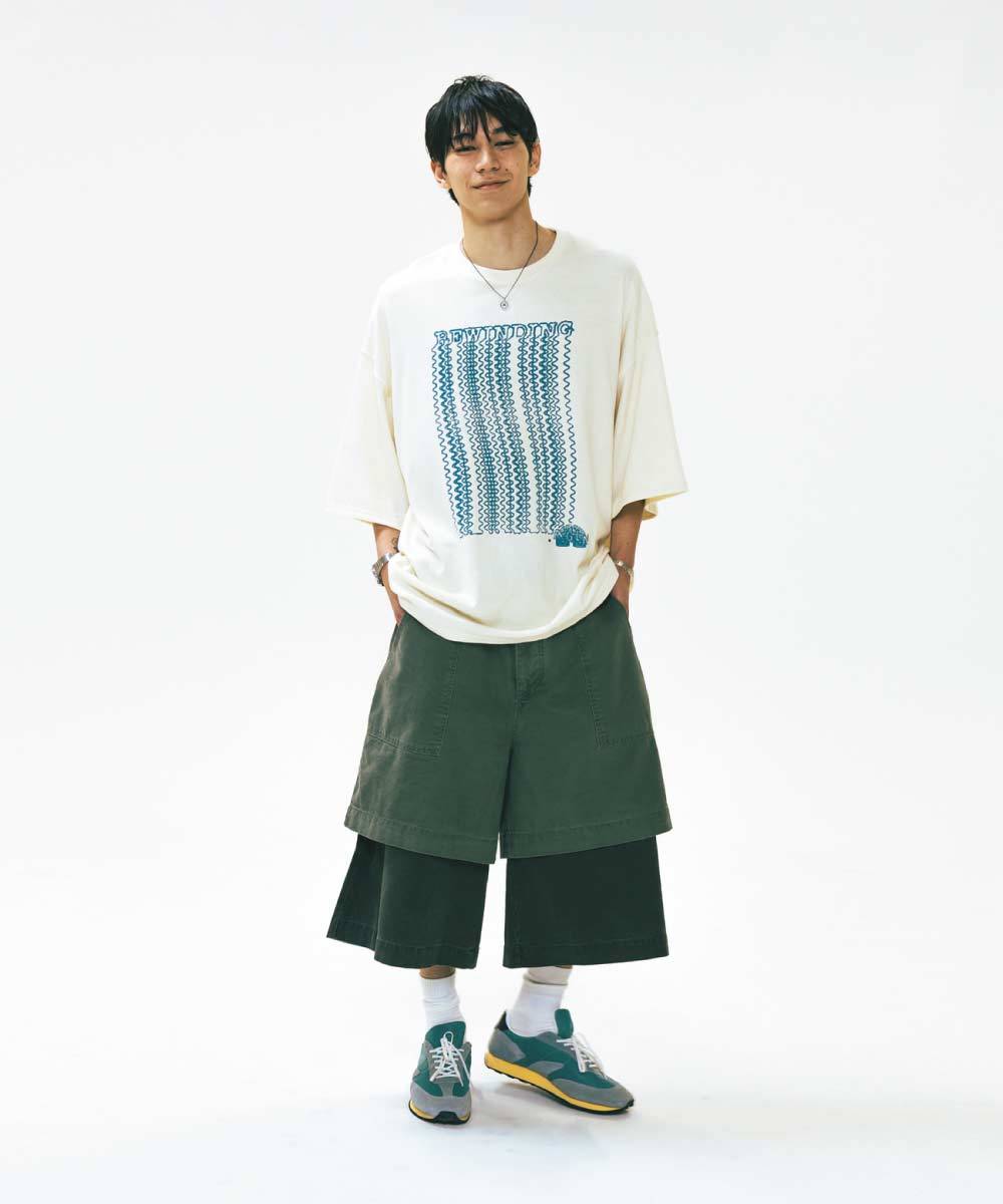 拼接工裝五分褲 Layered Half Fatigue Half Pants