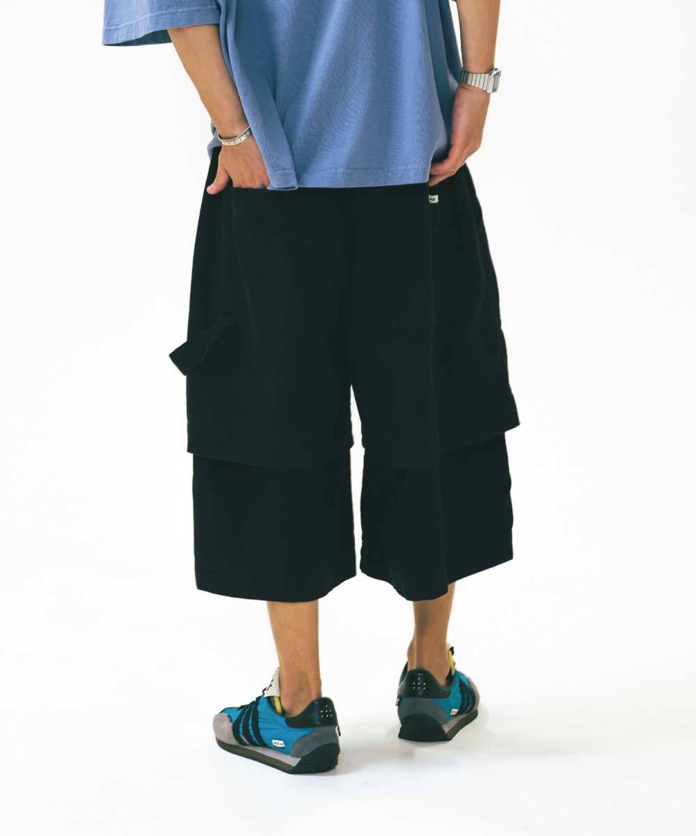 拼接工裝五分褲 Layered Half Fatigue Half Pants