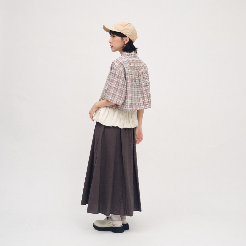 OSAMU GOODS 聯名格紋女裝短袖襯衫
