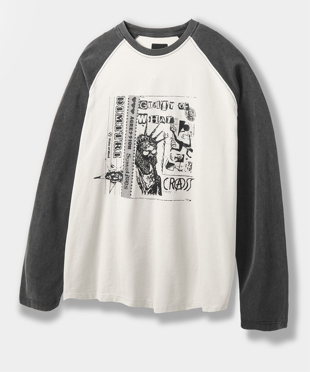 圖像上衣 RAGLAN COLOR BLOCK PIGMENT ARTWORK T-SHIRT
