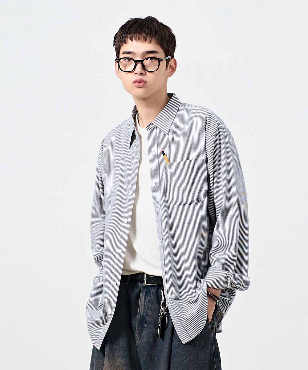 寬版襯衫 ESSENTIAL All-Sunday POCKET SHIRT