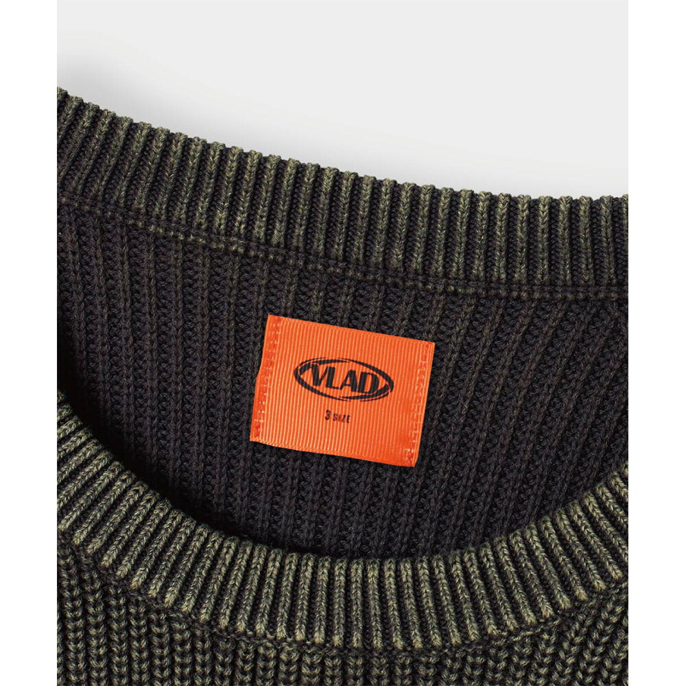 圓領針織上衣 VLAD PIGMENT RAGLAN HACHI ROUND KNIT