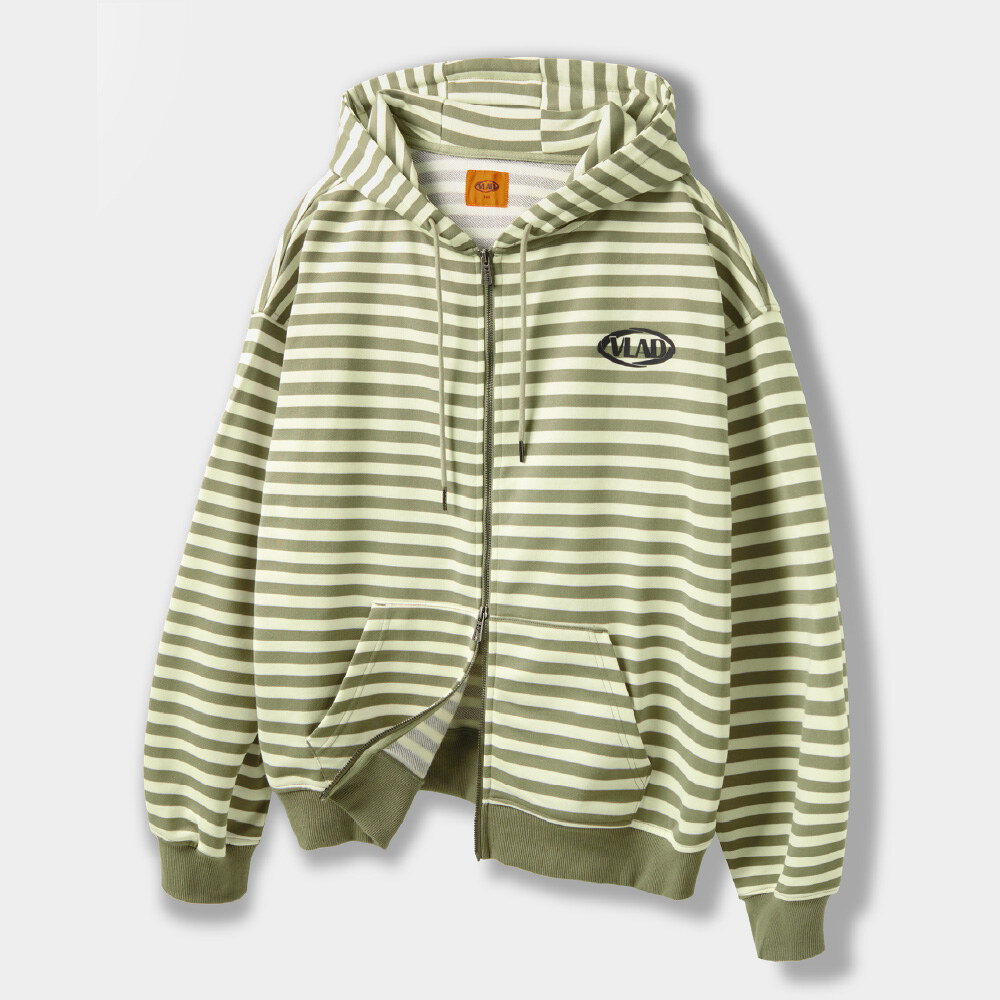 條紋連帽外套 VLAD STRIPE LOGO HOODED ZIP UP
