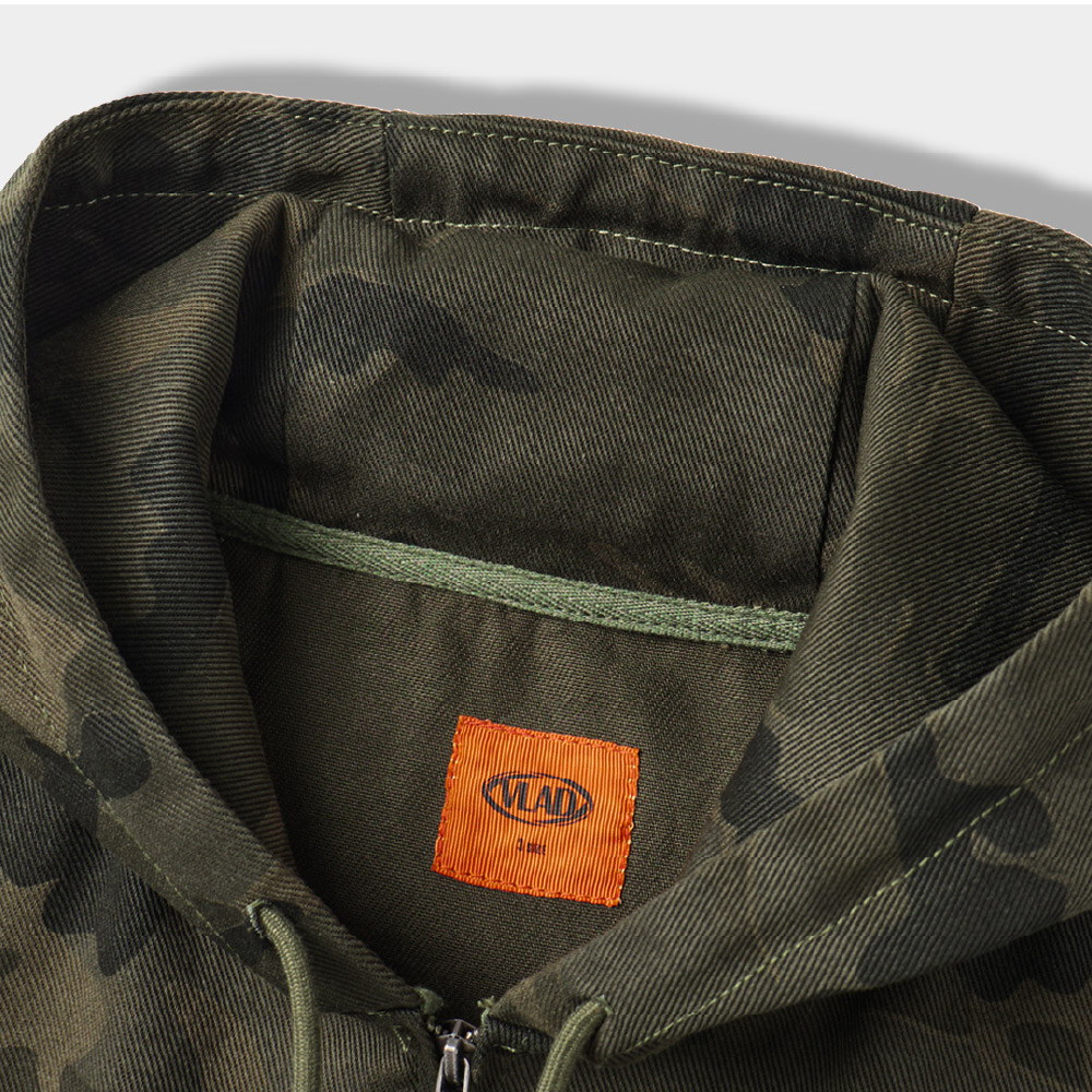 水洗迷彩連帽外套 VLAD WASHED CAMOUFLAGE HOODED ZIPUP