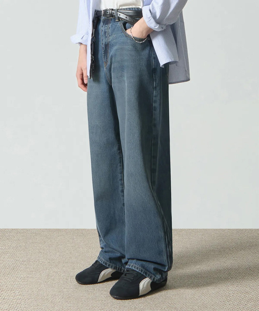 寬版牛仔褲 ASI FOUR SEASONS WASHED WIDE FIT DENIM PANTS