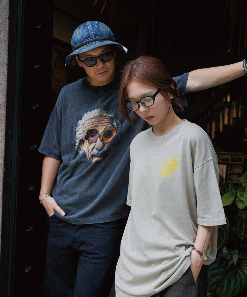 水洗印花上衣 THE HANA-01 WASHED TEE