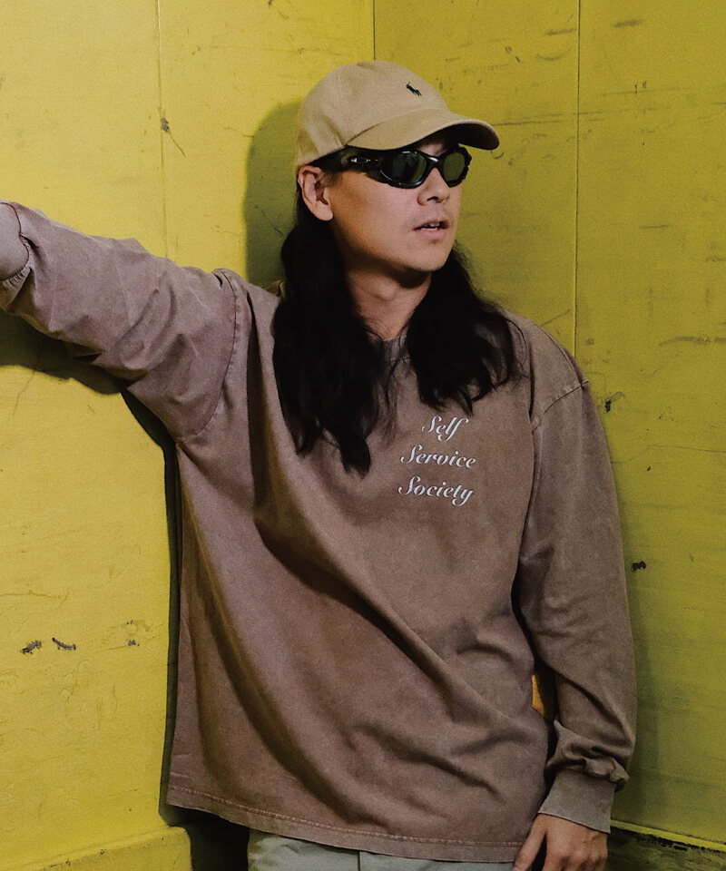 品牌花卉長袖上衣 Brand Logo Flower Tee