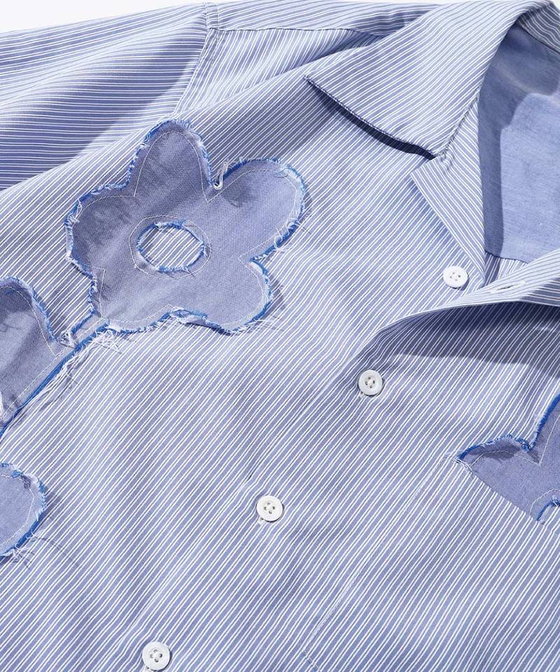 條紋開領襯衫 3S Flower Shirt