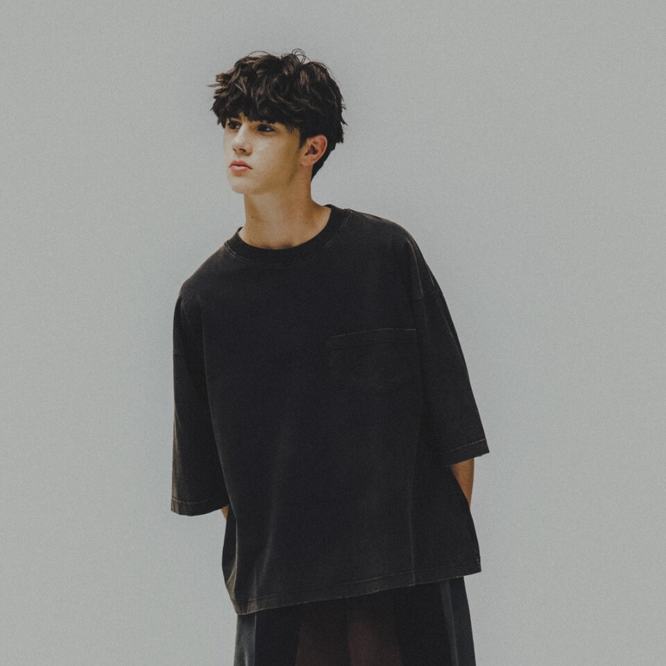 AGL0003-261 水洗口袋Tee Washed Wide Pocket Crop Tee