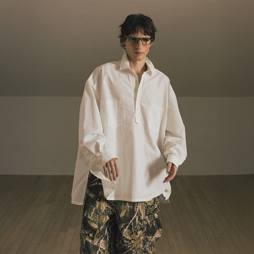 側開衩套頭襯衫 Pullover Side Slit Shirt
