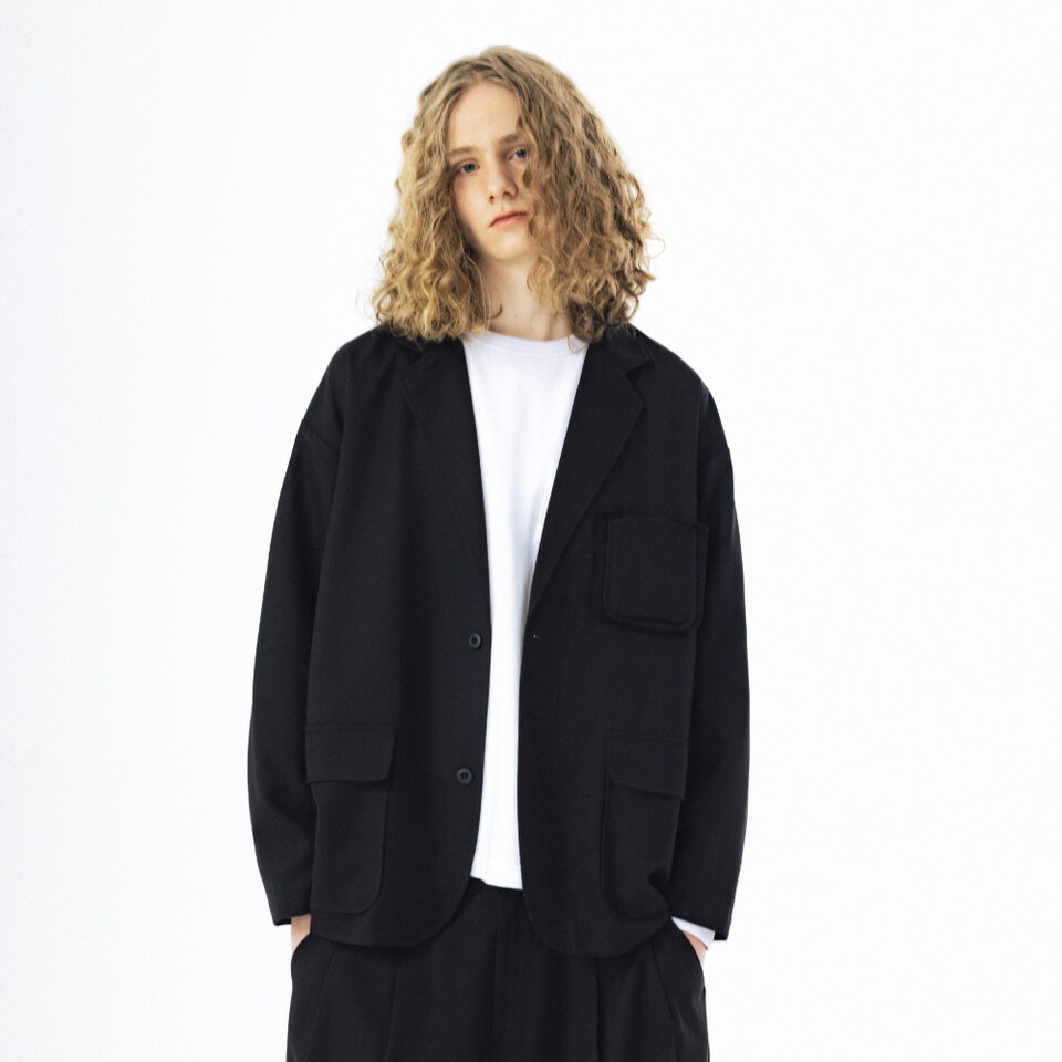 AGL1109-262 異材質西裝外套 Mix Structured Blazer