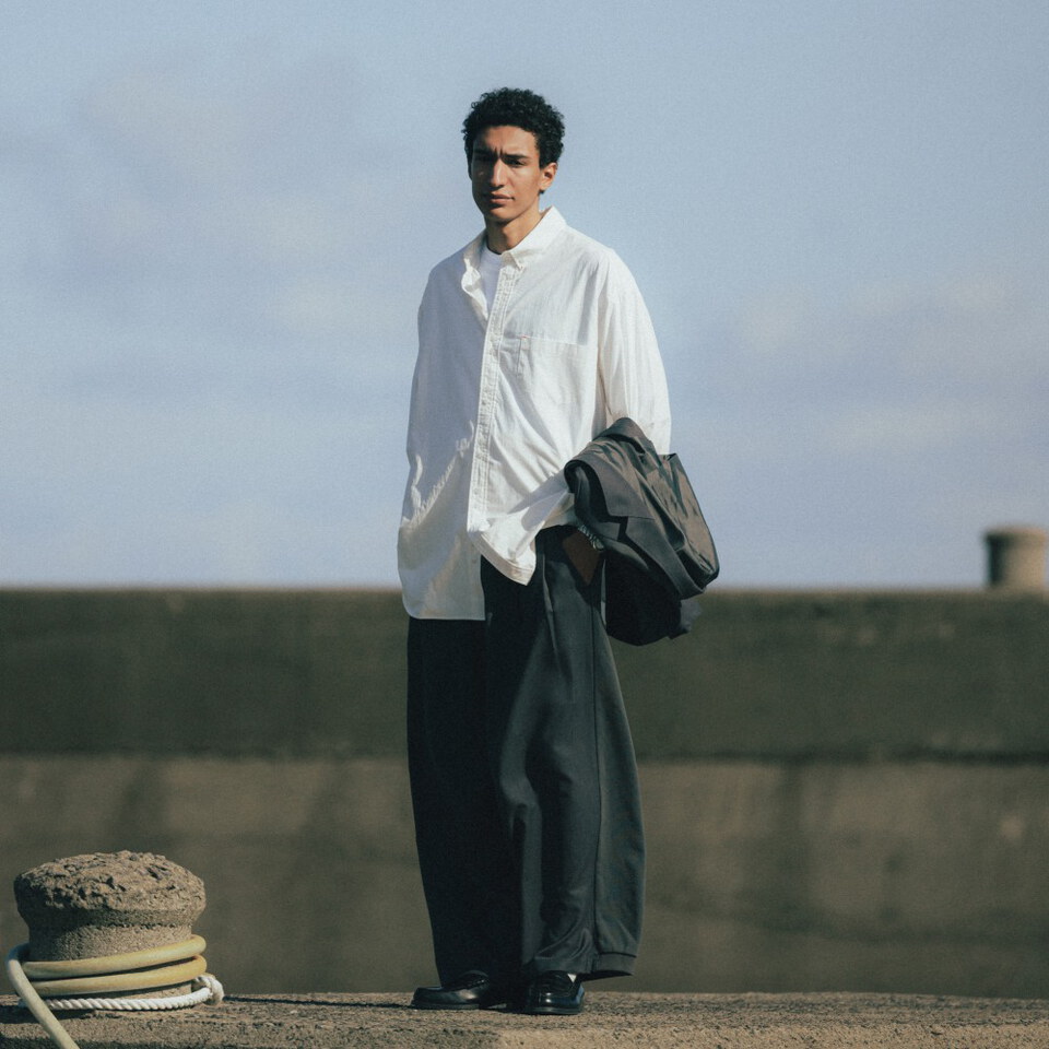 異材質長褲 Mix Structured Trousers