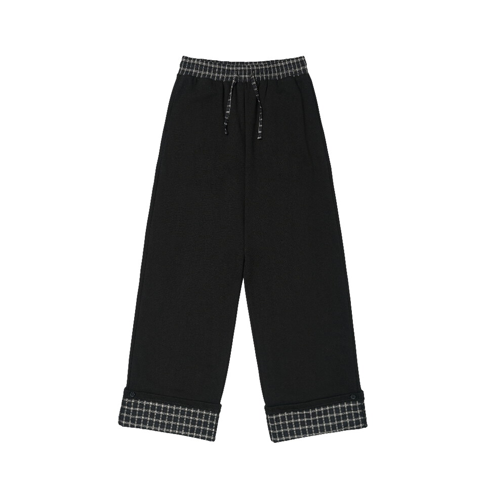AMES1601-262 捲邊格紋運動褲 52 CHECK ROLL-UP SWEATPANTS