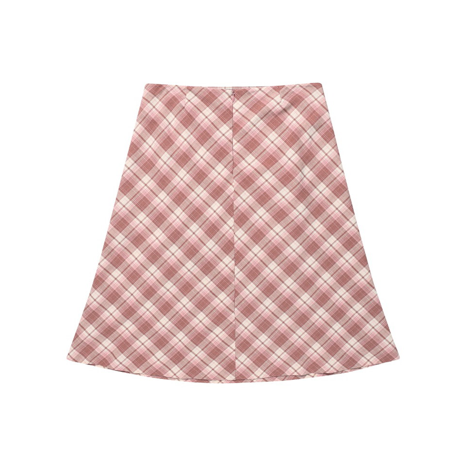 格紋中長裙 GRACE FLARED MIDI SKIRT