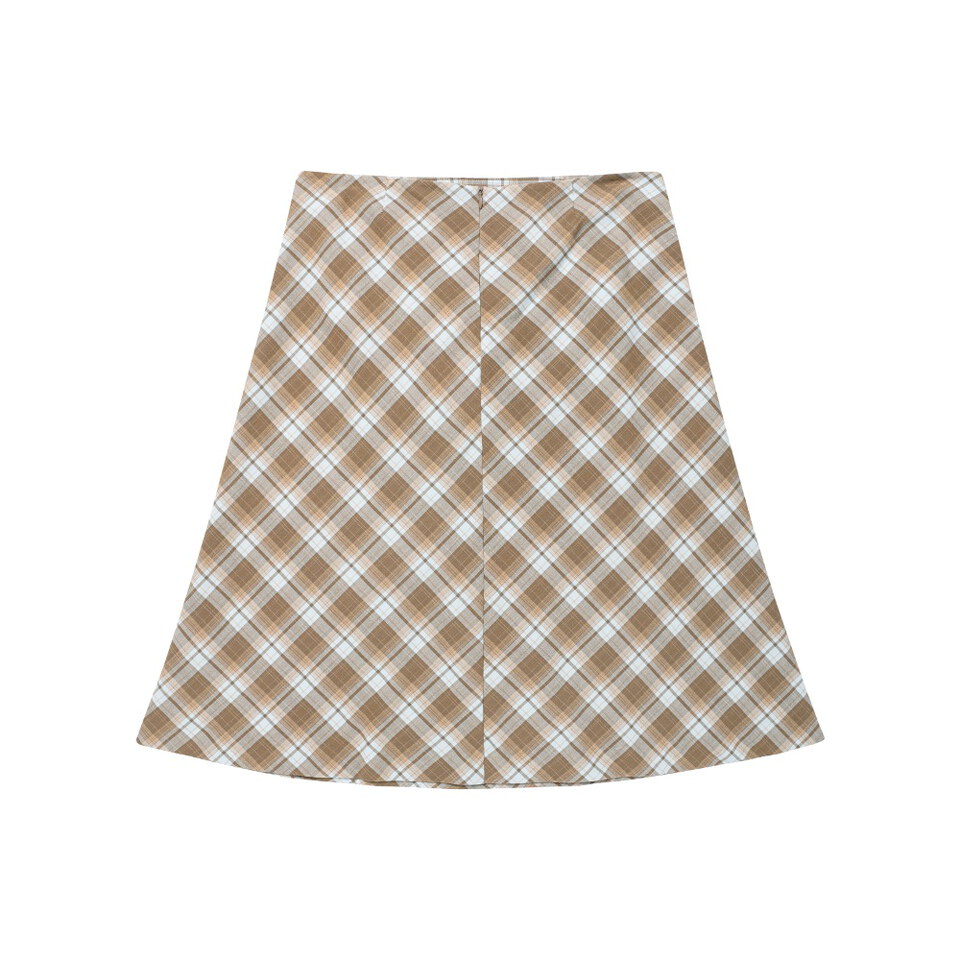 格紋中長裙 GRACE FLARED MIDI SKIRT