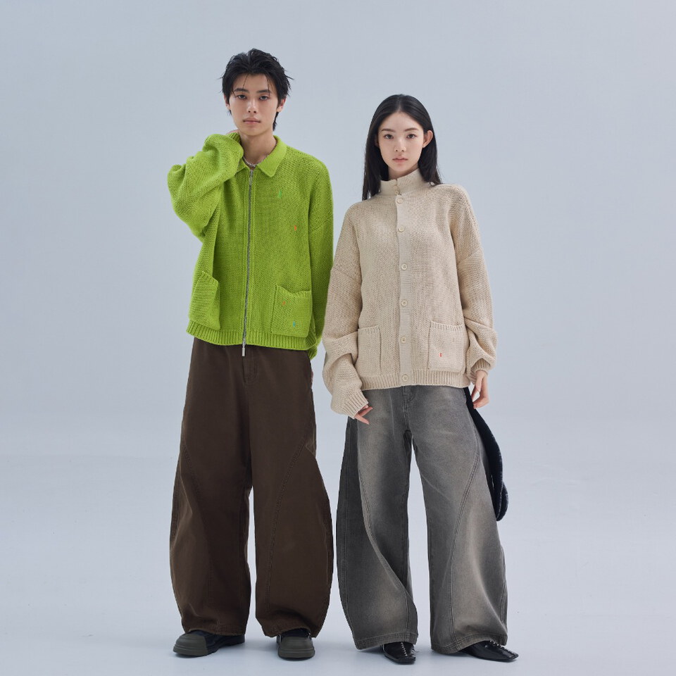 melsign聯名可拆式拉鍊針織外套