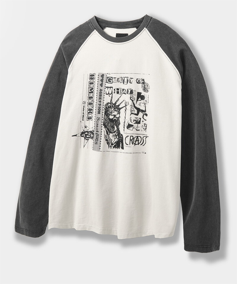 圖像上衣 RAGLAN COLOR BLOCK PIGMENT ARTWORK T-SHIRT