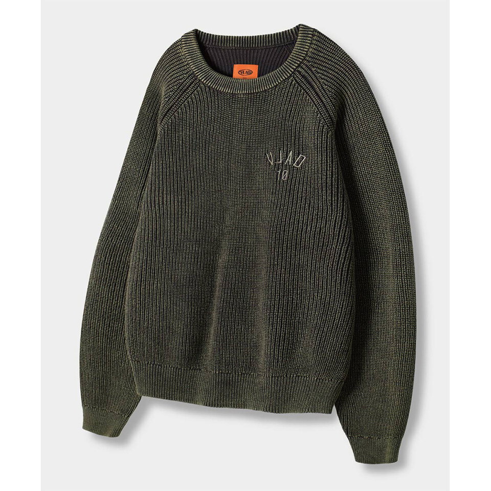 圓領針織上衣 VLAD PIGMENT RAGLAN HACHI ROUND KNIT