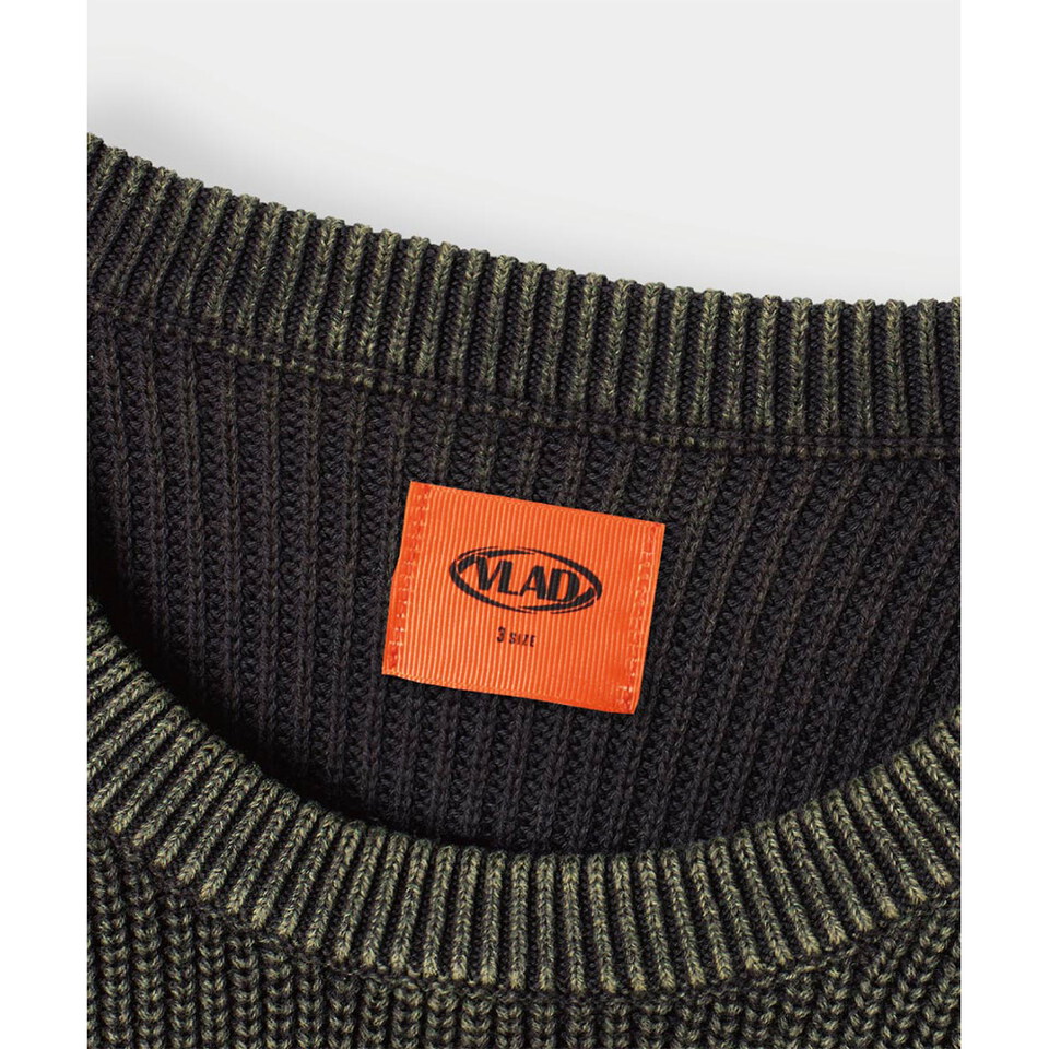 圓領針織上衣 VLAD PIGMENT RAGLAN HACHI ROUND KNIT