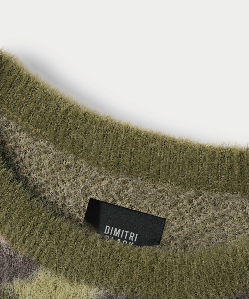 迷彩針織上衣 ESSENTIAL HAIRY ROUND KNIT