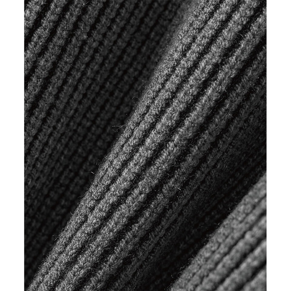 針織連帽外套 VLAD RIBBED TWO-TONE KNIT HOODED ZIP-UP