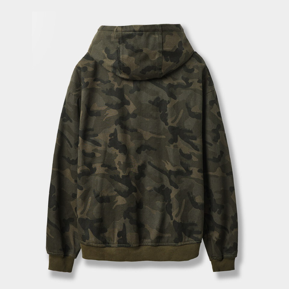水洗迷彩連帽外套 VLAD WASHED CAMOUFLAGE HOODED ZIPUP