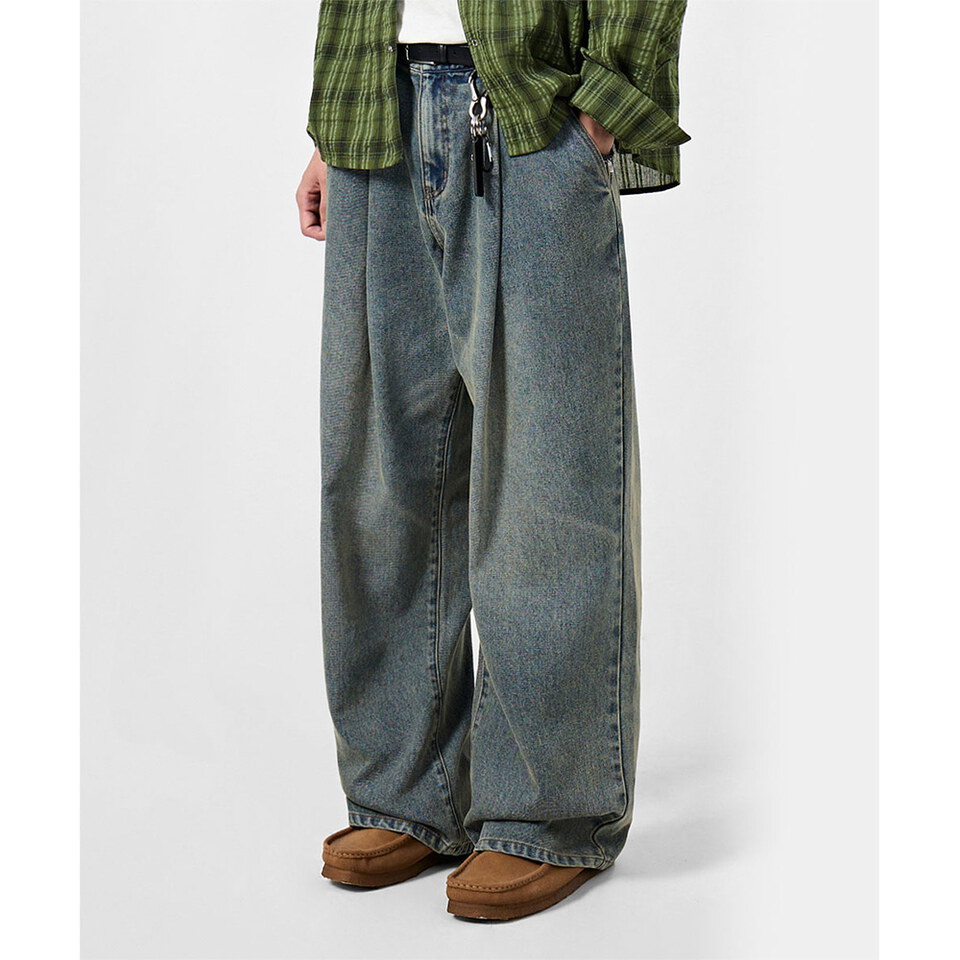 DMB1413-252 寬版丹寧褲 ALL-SUNDAY ONE-TUCK WIDE DENIM PANTS