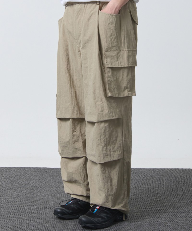 尼龍降落傘長褲 ONE TUCK NYLON PARACHUTE CARGO PANTS