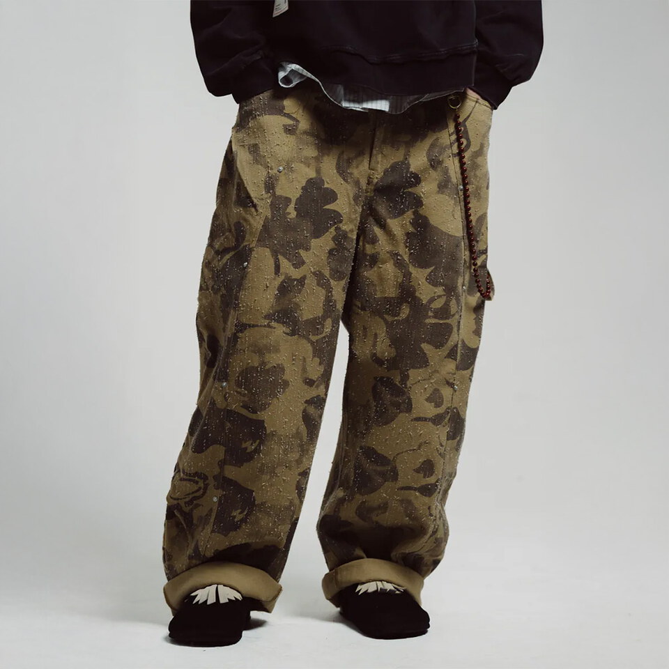 FMB99207-261 迷彩磨製鐮刀褲