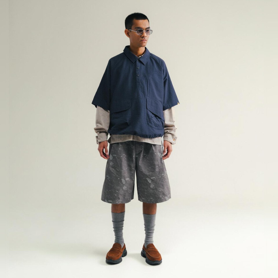 泡泡紗寬版襯衫 Raglan Easy Overshirt