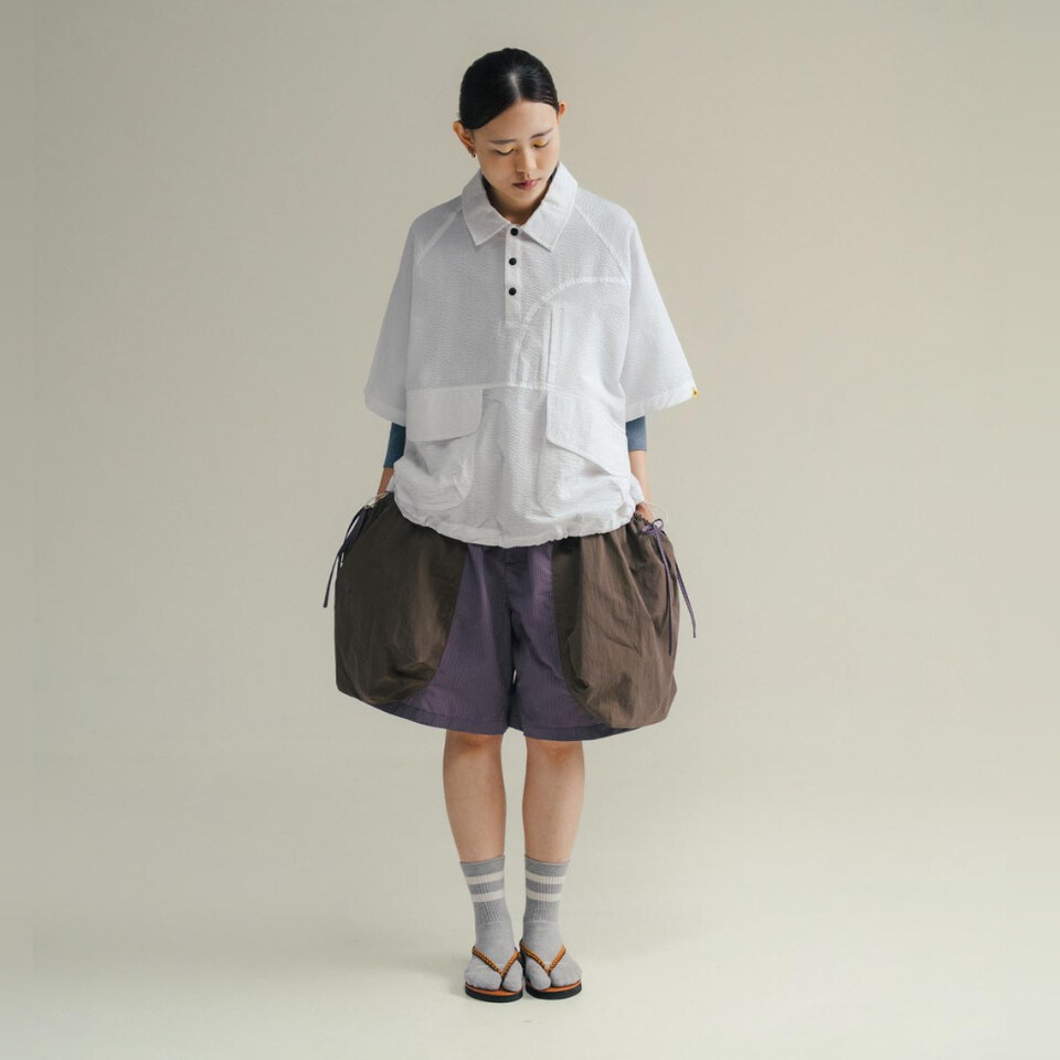 泡泡紗寬版襯衫 Raglan Easy Overshirt