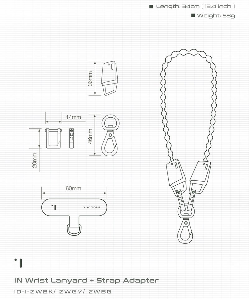 手腕繩＊手機夾片 iN Wrist Lanyard＊Strap Adapter