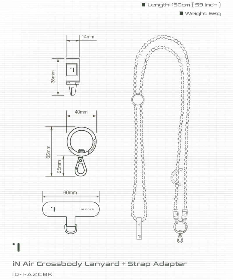 iN輕量型手機掛繩 iN Air Crossbody Lanyard