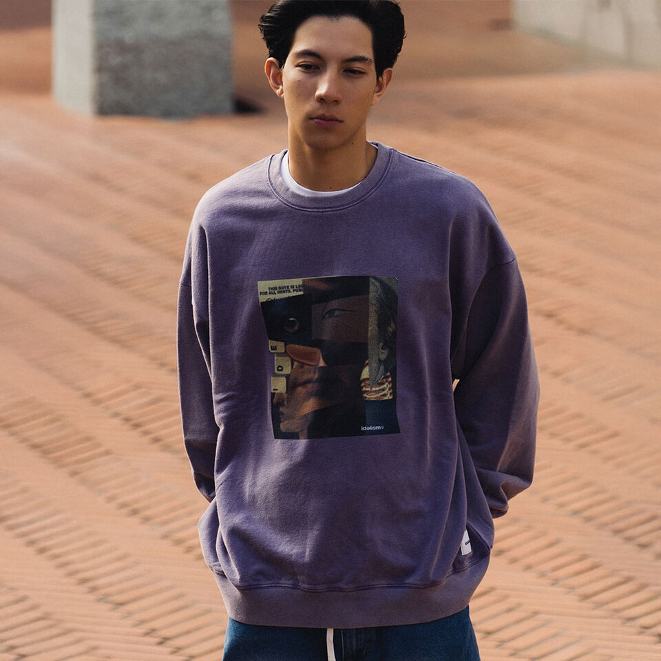 IDE0141-252 拼接大學TEE Collage Sweatshirt