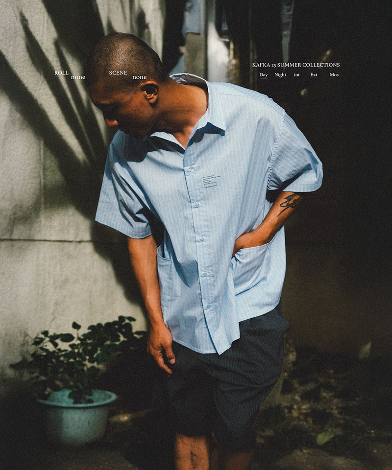 KFK 防潑水耐皺條紋襯衫 SS Side Pocket Shirt