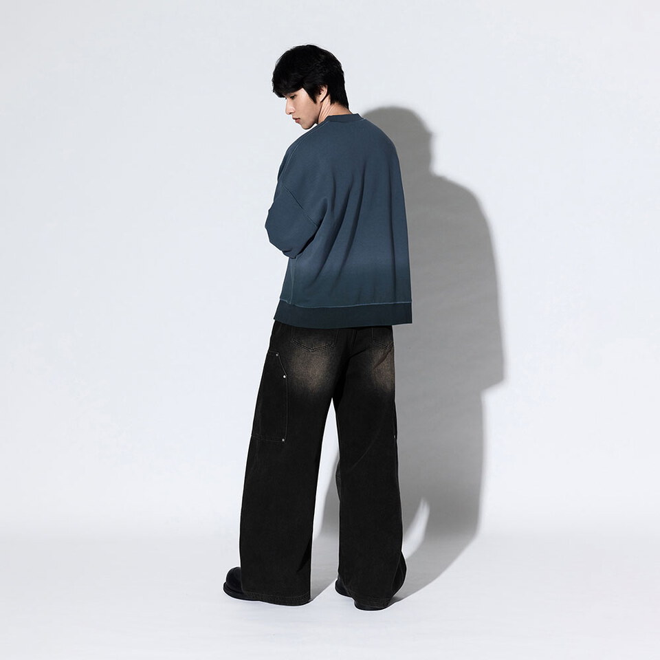 刷色圓領大學TEE Canvas Fade Crewneck