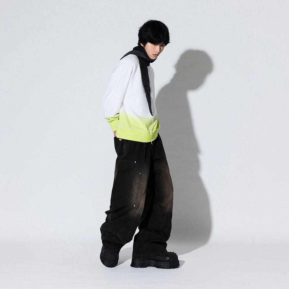刷色圓領大學TEE Canvas Fade Crewneck