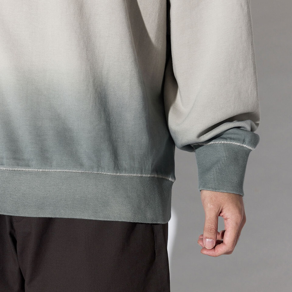 刷色圓領大學TEE Canvas Fade Crewneck