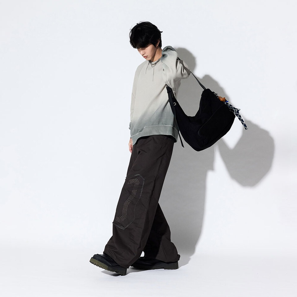 刷色圓領大學TEE Canvas Fade Crewneck