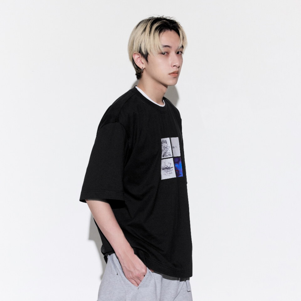 MSN0137-261 圖像寬短上衣 Algo Program Tee