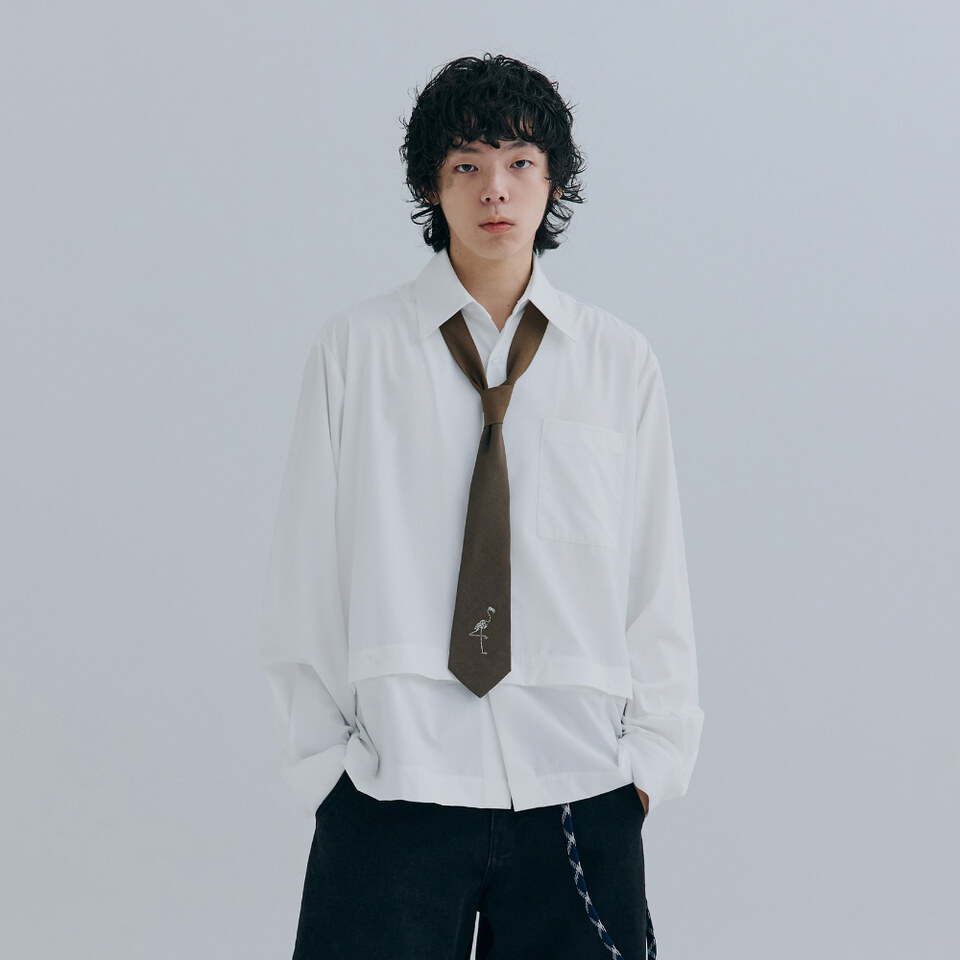 裁短長袖襯衫 Detachable Panel Shirt