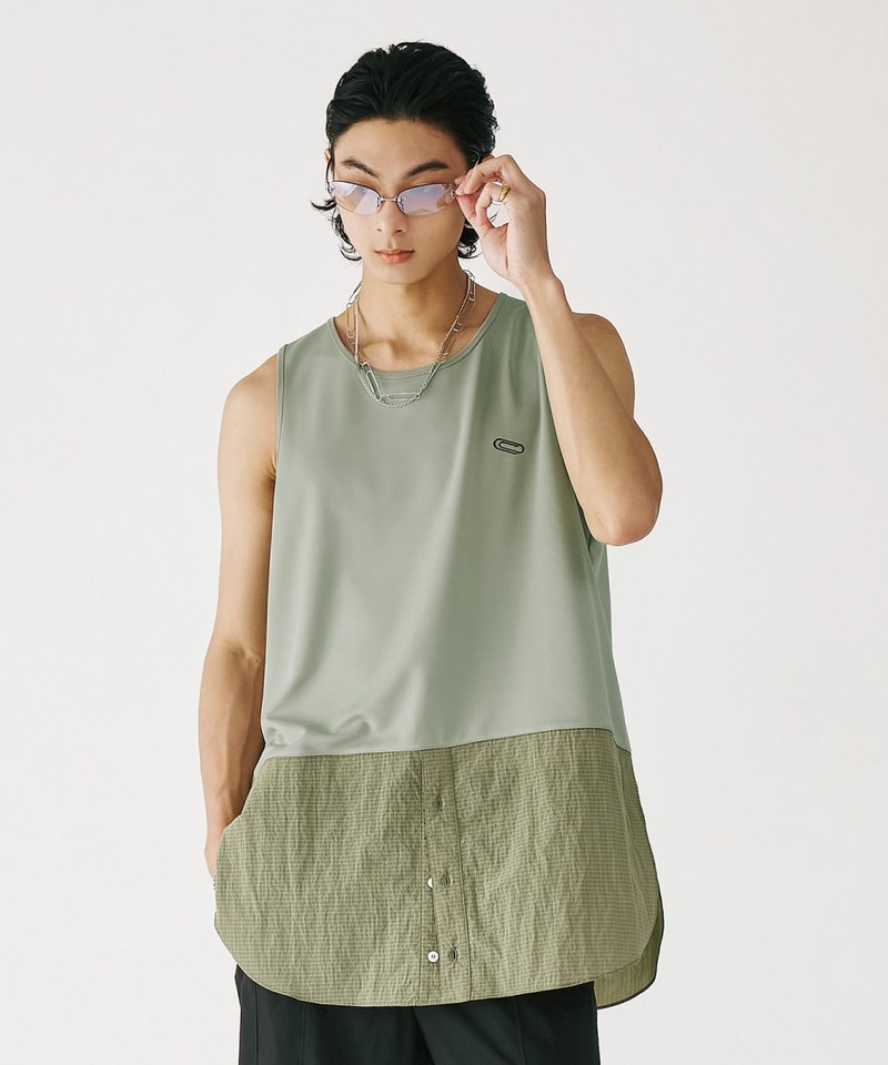 MSN0501-252 層次拼接背心 Layered Clip Vest