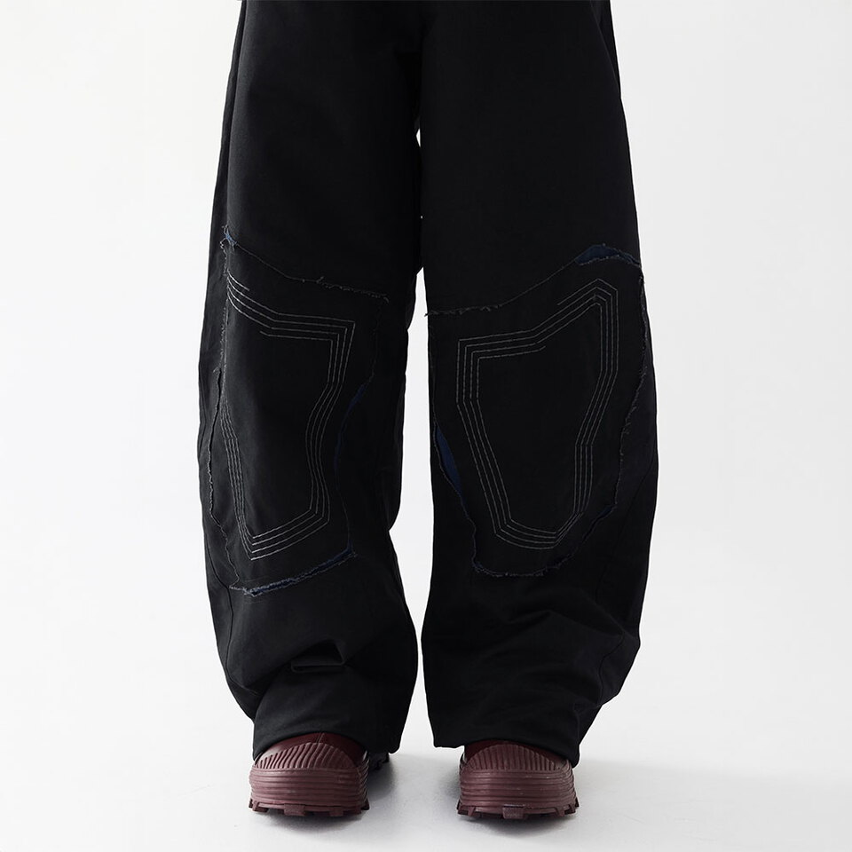 MSN1633-261 補丁弧形褲 Patch Curved Pants