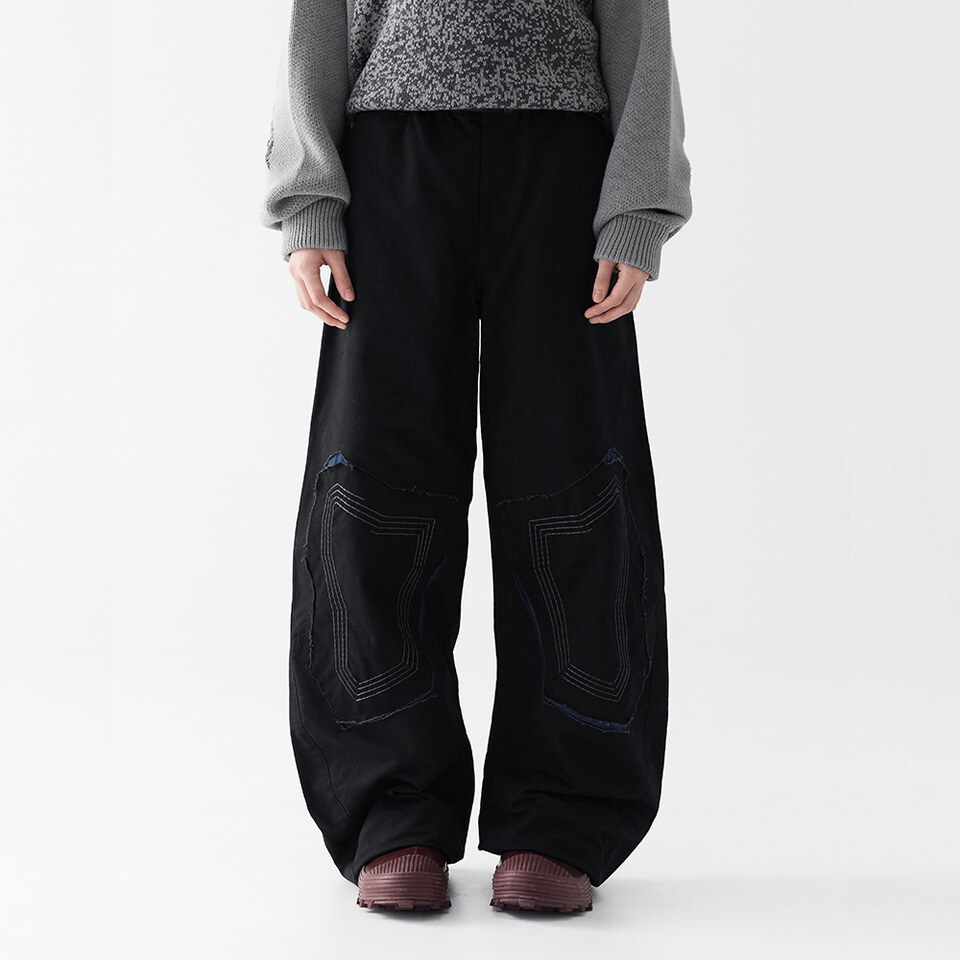 補丁弧形褲 Patch Curved Pants